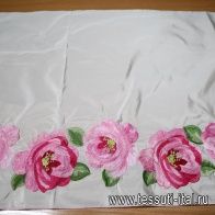 Тафта с вышивкой (н) цветы на айвори - итальянские ткани Тессутидея арт. 03-4406