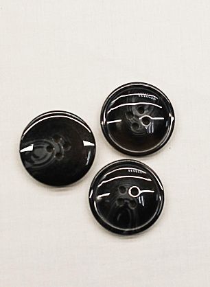 Пуговица пластик под рог 4 прокола d-25мм серо-черная - в интернет-магазине тканей Тессутидея арт. F-6812