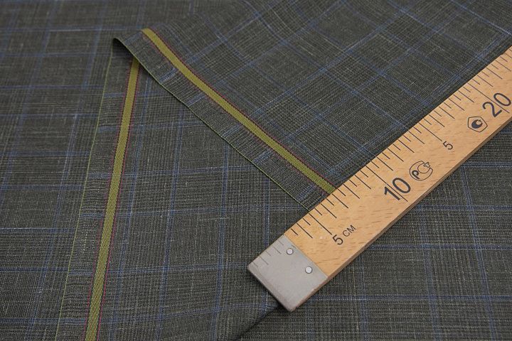 Костюмная (н) зелено-голубая клетка Loro Piana - итальянские ткани Тессутидея арт. 05-3958
