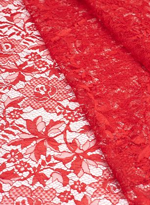 Кружевное полотно (о) ярко-красное - в интернет-магазине тканей Тессутидея арт. 03-6122