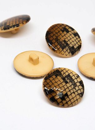 Пуговица пластик на ножке d-28мм рептилия - итальянские ткани Тессутидея F-4597