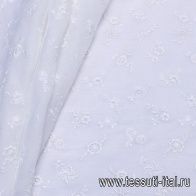 Батист с вышивкой (о) белый - итальянские ткани Тессутидея арт. 01-5239