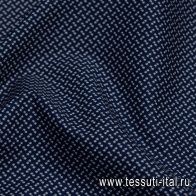 Сорочечная (н) белые крапины на темно-синем  - итальянские ткани Тессутидея арт. 01-6267