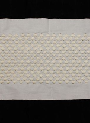 Шитье ш-10см молочный горох на белом - в интернет-магазине тканей Тессутидея арт. F-6347