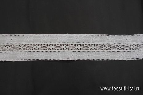 Шитье ш-4см белое - итальянские ткани Тессутидея арт. F-6300