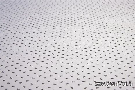 Сорочечная стрейч (н) черные кеды на белом - итальянские ткани Тессутидея арт. 01-5686