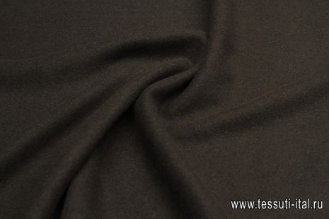 Пальтовая двухслойная (о) темно коричневая - итальянские ткани Тессутидея арт. 09-2012