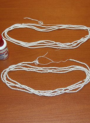 Нить жемчуга-d 3mm - в интернет-магазине тканей Тессутидея арт. F-0479