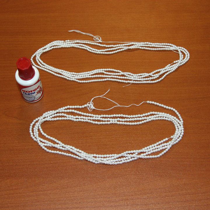 Нить жемчуга-d 3mm - итальянские ткани Тессутидея арт. F-0479