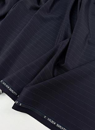 Костюмная шерсть (н) сине-голубая полоска - в интернет-магазине тканей Тессутидея арт. 05-5300