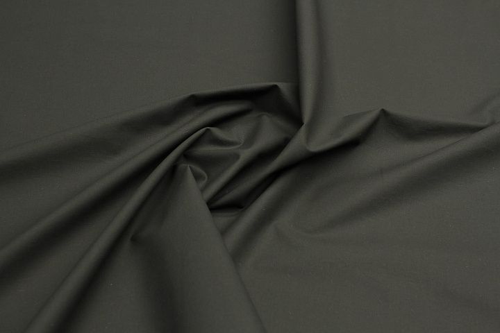 Хлопок для тренча дабл с водоотталкивающим покрытием (о) черный/бежевый - итальянские ткани Тессутидея арт. 01-7284