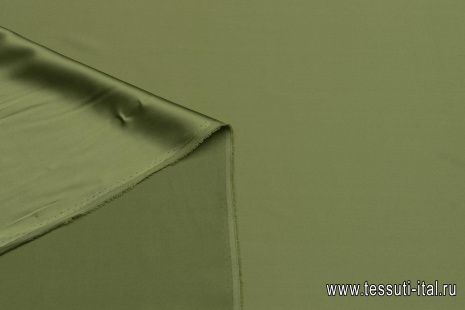 Шелк атлас стрейч (о) светло-зеленый - итальянские ткани Тессутидея арт. 10-2948