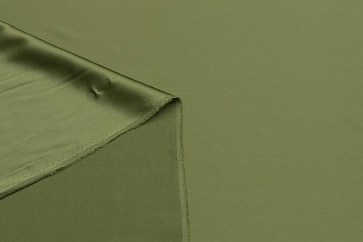 Шелк атлас стрейч (о) светло-зеленый - итальянские ткани Тессутидея арт. 10-2948