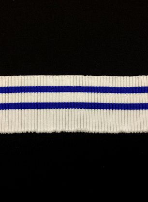 Подвяз бело-голубой  5*-120см - итальянские ткани Тессутидея F-3409