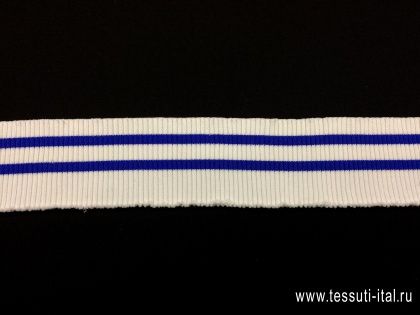 Подвяз бело-голубой  5*-120см - итальянские ткани Тессутидея арт. F-3409