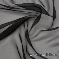 Шифон 40 г/м (о) черный - итальянские ткани Тессутидея арт. 10-3453