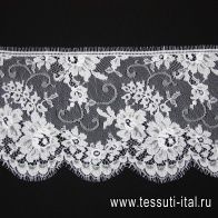Кружево шантильи (о) белое ш-17см Solstiss - итальянские ткани Тессутидея арт. 03-3551