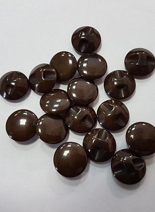 Пуговица пластик на ножке d-13мм темно-коричневая - в интернет-магазине тканей Тессутидея арт. F-4855