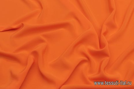 Крепдешин (о) ярко-оранжевый - итальянские ткани Тессутидея арт. 10-2984