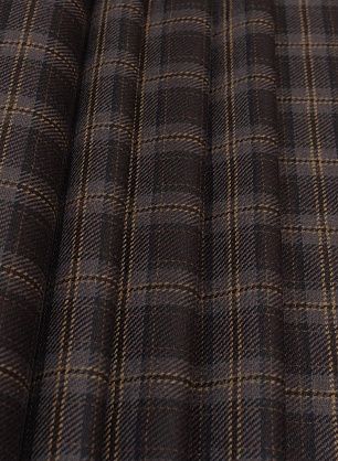 Костюмная (н) коричнево-бежевая клетка - в интернет-магазине тканей Тессутидея арт. 05-4212