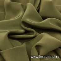 Крепдешин (о) хаки - итальянские ткани Тессутидея арт. 02-7814