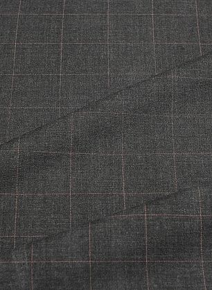 Костюмная шерсть (н) серо-розовая клетка - в интернет-магазине тканей Тессутидея арт. 05-4884