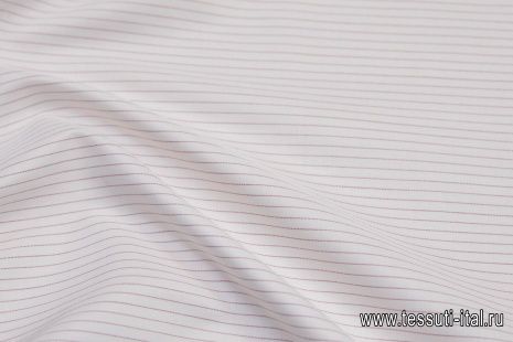 Сорочечная (н) бело-красная полоска - итальянские ткани Тессутидея арт. 01-6313