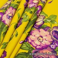 Плательная (н) цветы на желтом - итальянские ткани Тессутидея арт. 02-8881