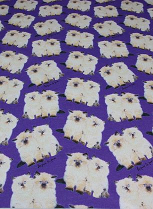 Футер (н) котята на сиреневом ш-170см Aujour Le Jour - в интернет-магазине тканей Тессутидея арт. 12-0632