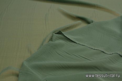 Шифон (о) серо-зеленый - итальянские ткани Тессутидея арт. 10-3342