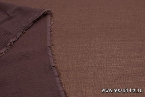 Маркизет крэш (о) коричневый в стиле F. Filippi - итальянские ткани Тессутидея арт. 02-9005