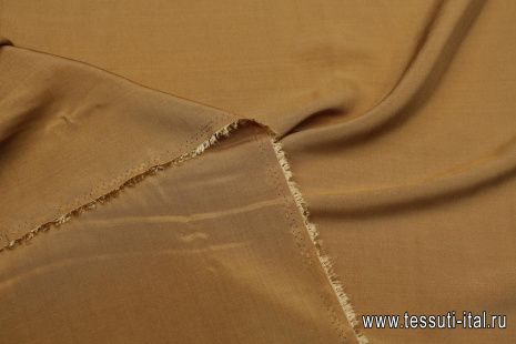 Плательная вискоза (о) светло-коричневая - итальянские ткани Тессутидея арт. 04-1674