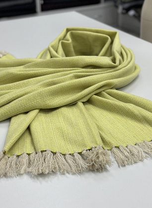 Кашемир купон-палантин бежево-желтый меланж 170*120см - в интернет-магазине тканей Тессутидея арт. F-6469