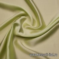 Шелк атлас (о) светло-салатовый - итальянские ткани Тессутидея арт. 10-3575