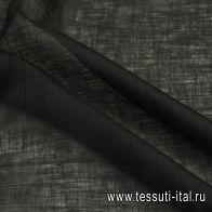 Лен марлевка (о) черный - итальянские ткани Тессутидея арт. 16-1075