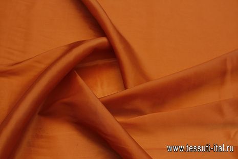Подкладочная купра стрейч (о) оранжевая - итальянские ткани Тессутидея арт. 08-1484