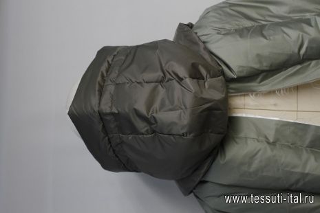 Деталь для верхней одежды капюшон серо-коричневый - итальянские ткани Тессутидея арт. F-6449