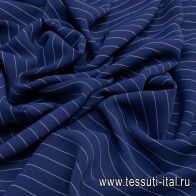 Костюмная (н) сине-белая полоска - итальянские ткани Тессутидея арт. 03-6074