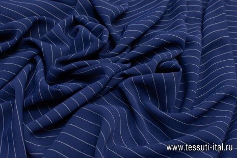 Костюмная (н) сине-белая полоска - итальянские ткани Тессутидея арт. 03-6074