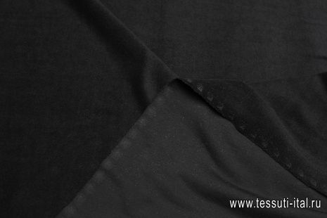 Футер с начесом шерсть (о) черный - итальянские ткани Тессутидея арт. 15-1105