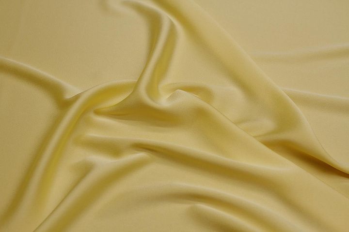 Плательная кади стрейч 138 г/м (о) светло-желтая - итальянские ткани Тессутидея арт. 03-6866