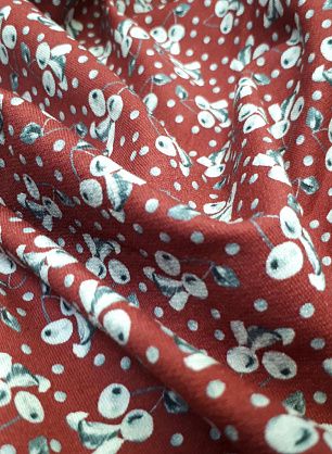 Футер (н) вишни на бордовом - в интернет-магазине тканей Тессутидея арт. 12-0859