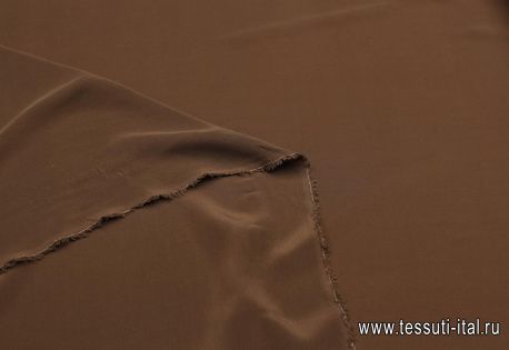 Крепдешин (о) коричневый - итальянские ткани Тессутидея арт. 10-3318