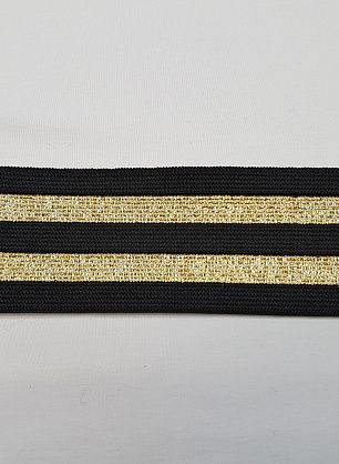 Резинка (н) черная с металлом - в интернет-магазине тканей Тессутидея арт. F-3495