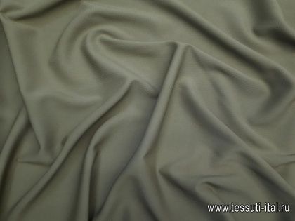 Плательная фактурная стрейч (о) оливковая - итальянские ткани Тессутидея арт. 01-4798