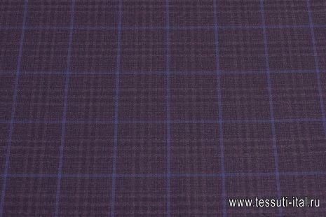 Костюмная (н) фиолетово-голубая клетка в стиле Loro Piana - итальянские ткани Тессутидея арт. 05-4152
