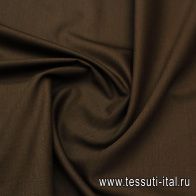 Костюмная стрейч (о) темно-коричневая с блеском - итальянские ткани Тессутидея арт. 05-4685