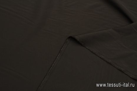 Подкладочная стрейч (о) темно-коричневая - итальянские ткани Тессутидея арт. 07-1458