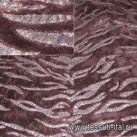 Мех искусственный на тканевой основе с выделкой (о) коричневый - итальянские ткани Тессутидея арт. 06-0068