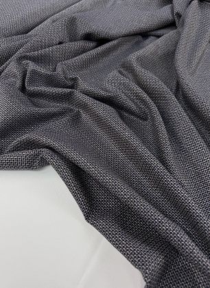 Костюмная шерсть+шелк фактурная (н) сине-бело-коричневая - в интернет-магазине тканей Тессутидея арт. 05-5120